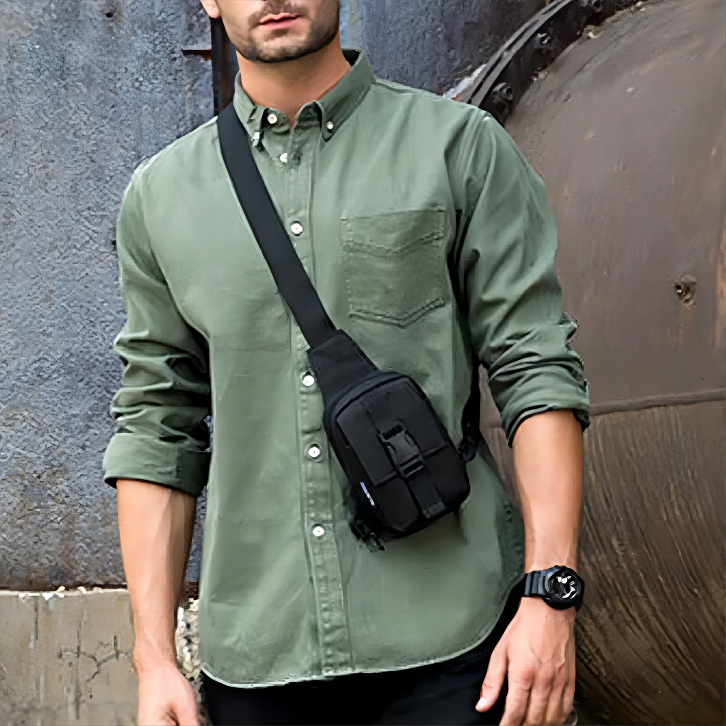 Men Chest Bag Trekking Pack EDC Sports Bag Shoulder Bags Crossbody Pack