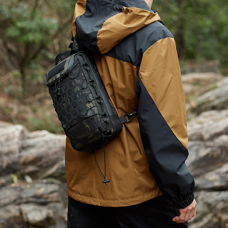 Men's Shoulder Crossbody Bag Outdoor Tactical Backpack Multifunctional Chest Bag Hiking Mountaineering Slingshot Bag