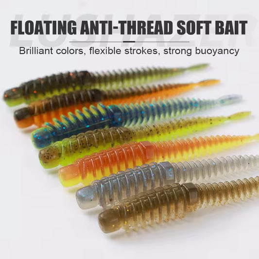 8-15Pcs Floating Worm Lure 6.5/7.5/8.5cm Pin Tail Lures Colorful for Bass Carp Trout