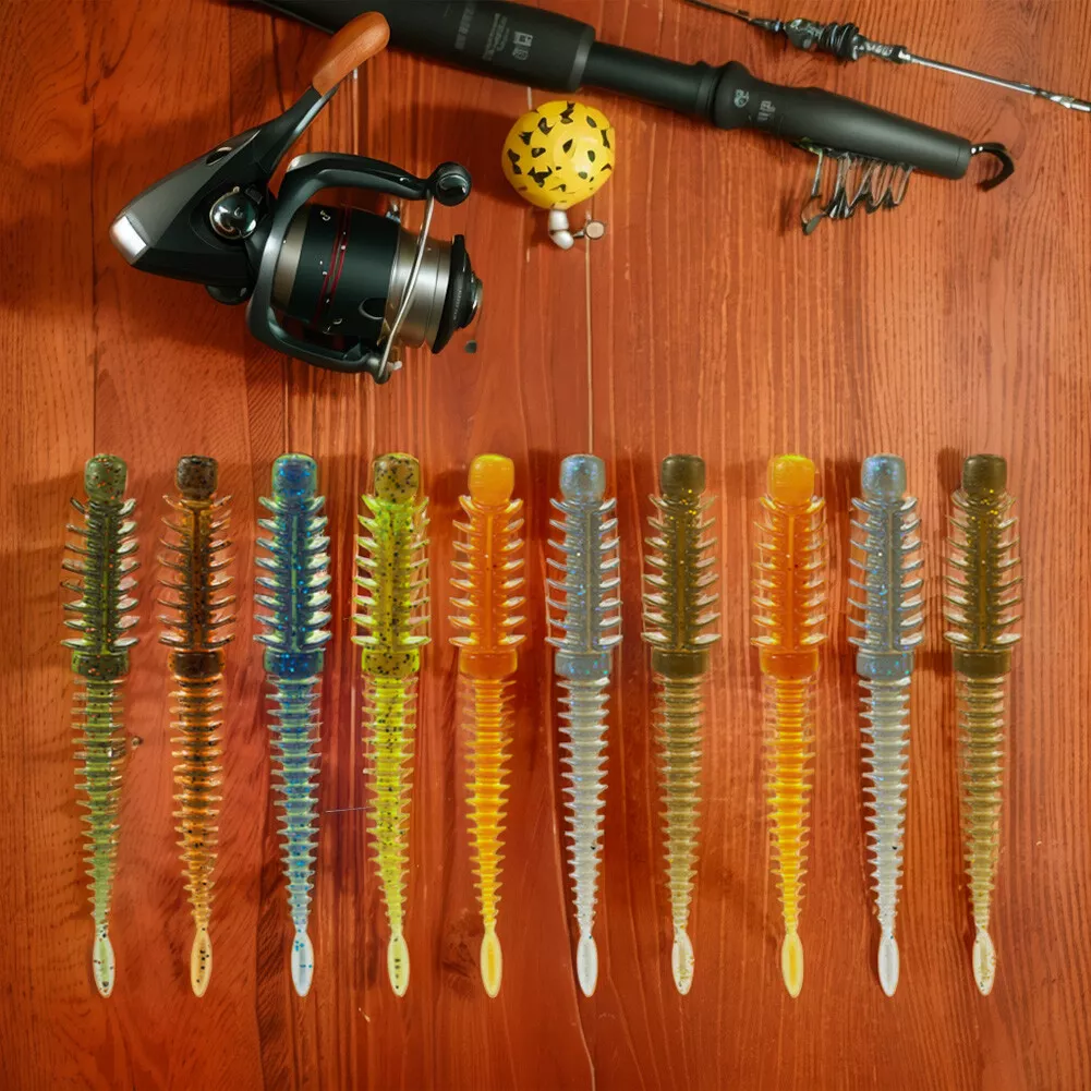 8-15Pcs Floating Worm Lure 6.5/7.5/8.5cm Pin Tail Lures Colorful for Bass Carp Trout