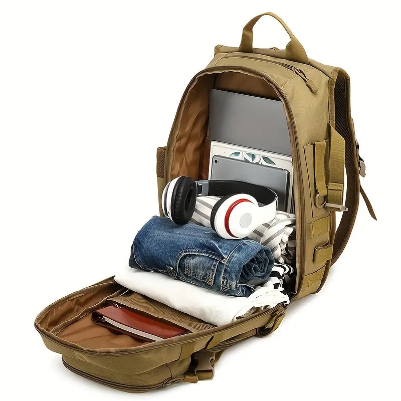 Outdoor Backpack - Versatile, Waterproof, and Spacious - Perfect for casual travel, hiking, fishing, climbing and camping adventures