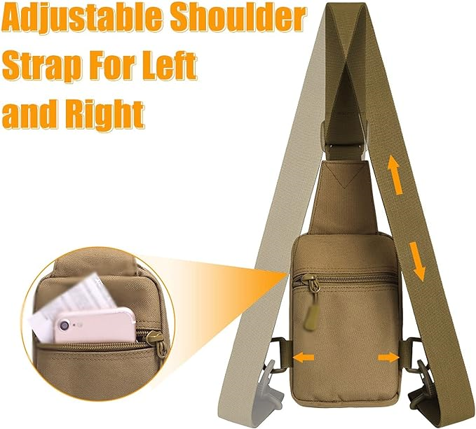 Men Chest Bag Trekking Pack EDC Sports Bag Shoulder Bags Crossbody Pack