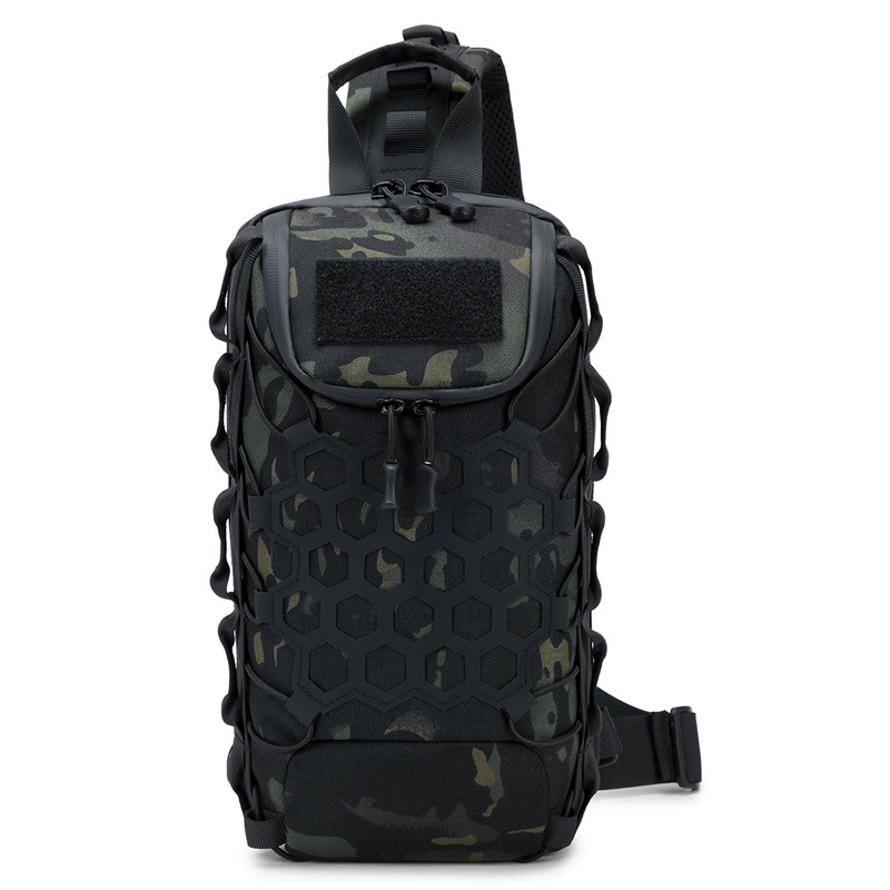 Men's Shoulder Crossbody Bag Outdoor Tactical Backpack Multifunctional Chest Bag Hiking Mountaineering Slingshot Bag