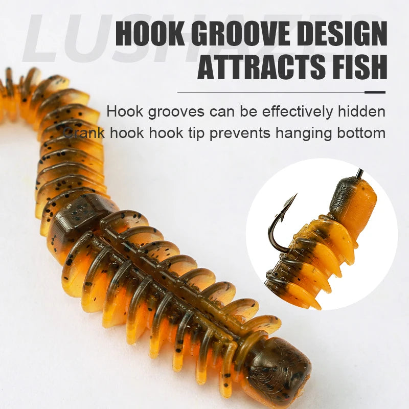 8-15Pcs Floating Worm Lure 6.5/7.5/8.5cm Pin Tail Lures Colorful for Bass Carp Trout